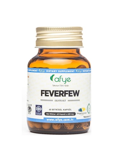 Afye Feverfew Ekstresi 60 Kapsül 498 Mg Tanecetum Parthenium Özü