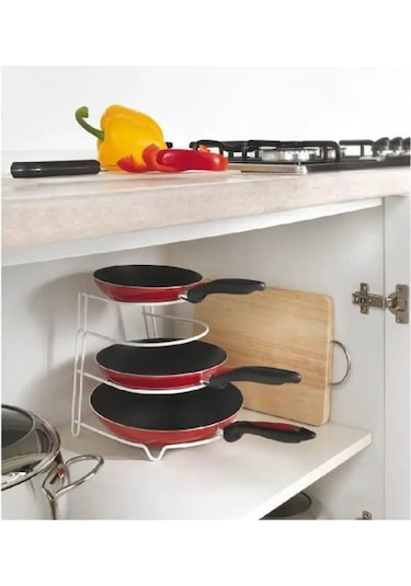 Home&d Tavalar İçin Depolama Standı Mutfak İçin Tutucu 143328490 Beyaz