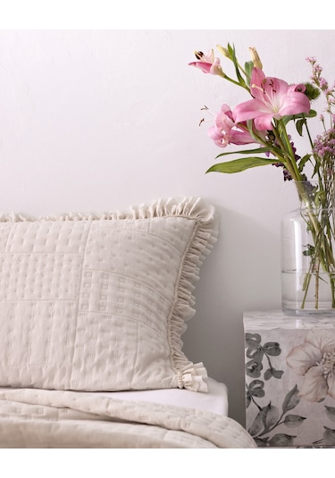 Madame Coco Medus Çift Kişilik Yatak Örtüsü - Bej Ekru