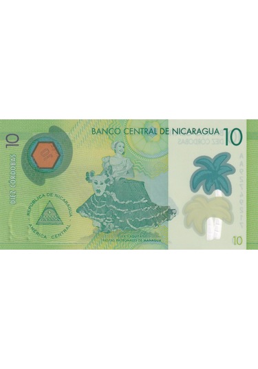 Nikaragua, 10 Cordoba 2022 Çil Polimer