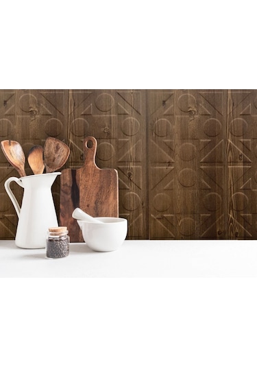 3 Boyutlu Duvar Paneli Kabartmalı Kareli Yuvarlak Desen Pvc 41x41 Cm/ 6 Adet /1 M² Antik