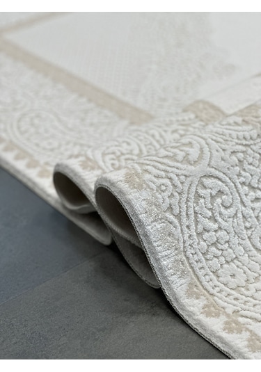 Woolen Halı Palace Modern Akrilik Halı 4852 Bej Renkli