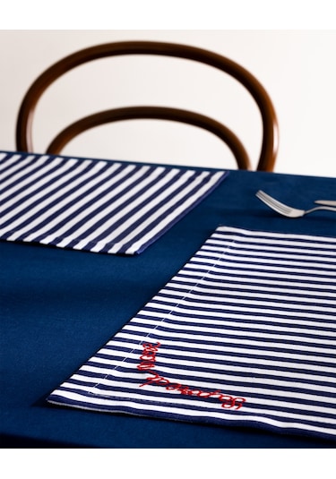 Madame Coco Rosane Amerikan Servis - Beyaz/lacivert 8684427281246 Çok Renkli