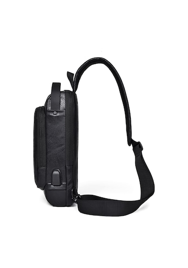 Sones Weıxıer X318 Tek Omuzlu Çapraz Askılı Erkek Su Geçirmez Hırsızlığa Karşı Küçük Sırt Çantası Siyah