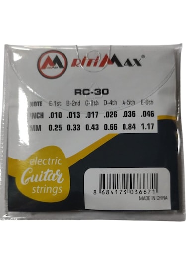 Ritimax Rc-30 Elektro Gitar Teli Takım
