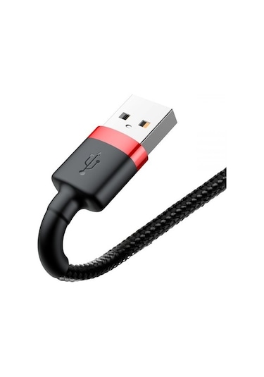 Baseus CALKLF-C19 Cafule 1.5 A Lightning Şarj Kablosu Siyah 2 M