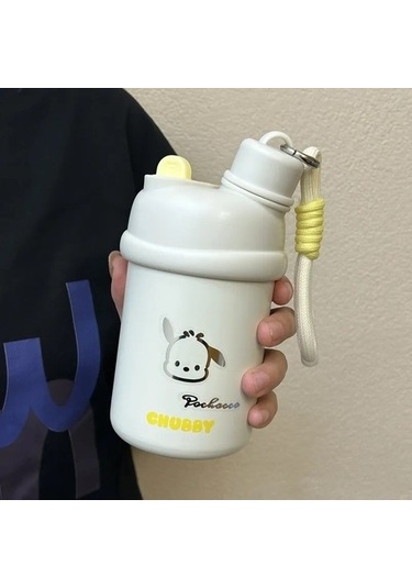 316 Paslanmaz Çelik Termos Bardak Açık Yüksek Görünümlü Erkek Ve Kız Öğrenciler Araba Su Bardağı Hediye Kupası Termos Bardak Xmpnj8 Siyah - Beyaz