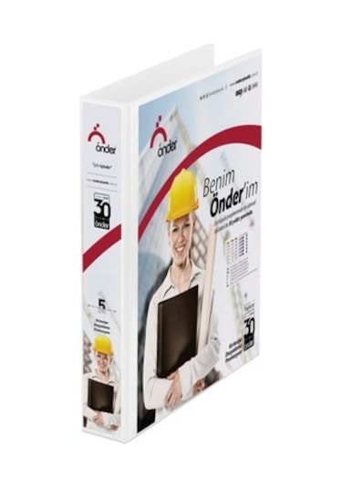 Önder Sunum Klasörü 4 Halkalı 30 Mm A4 Beyaz  2013-5