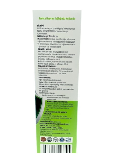 Nanbell Maxi Dermabit Kuş Sprey 100 ML