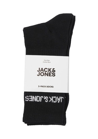 Jack & Jones 12260083 Jacmelvin Tennis Sock 3 Pack Noos Siyah 001