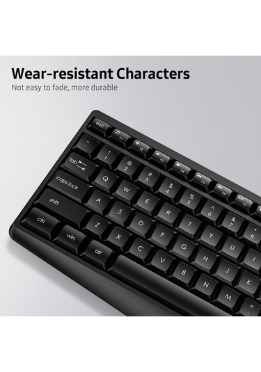 Kangvka Fude Ek785 Kablosuz Klavye-fare Seti 2.4g 15m Menzil 106 Tuş 3 Seviye Dpı Ev & Ofis Windows/mac Uyumlu Siyah Pil Yok Diğer