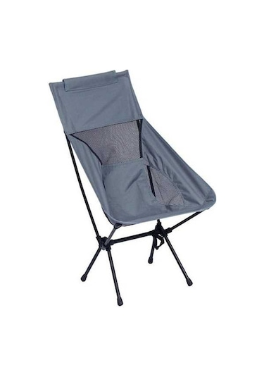 Prestigegoods Geniş Açık Kamp Plaj Sandalyesi, Taşınabilir Katlanır, Yumuşak, 600d Oxford, Hafif, Rahat Gri