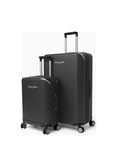 Pierre Cardin Büyük Ve Kabin Boy 2'li Set %100 Polipropilen Valiz Siyah 04pc7090 Siyah