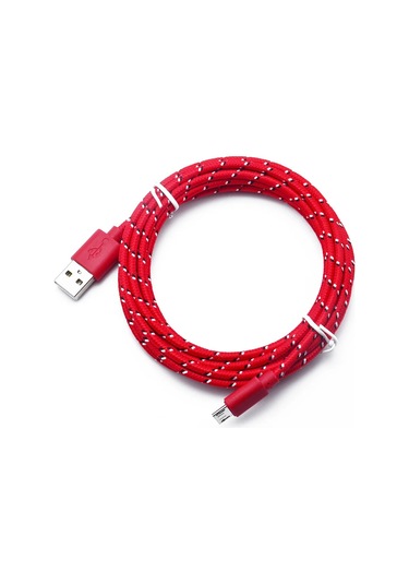 Mikro Usb Kablosu 2.4a Hızlı Şarj Cep Telefonu Şarj Tarih Kablosu Samsung Uyumlu Red Micro Usb 0.5m Diğer