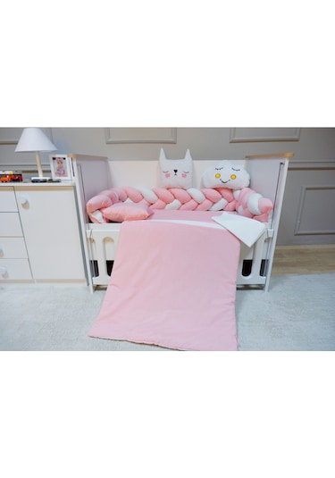 Örgü Kenar Korumalı Beşik Uyku Seti --7 Parça--