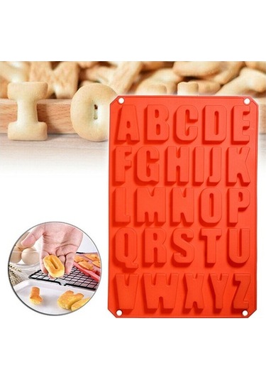 Besthome1 26 Harfli Silikon Kalıp - Renkli, Isı Dayanıklı Pasta, Buz, Çikolata Yapımı Çok Renkli