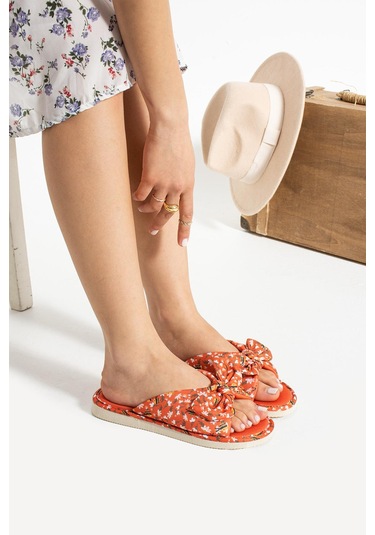 Modafrato Frezya Kadın Terlik Dış Mekan Ve Ev Terliği Havuz Plaj Terliği Turuncu