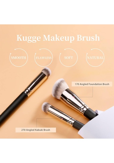 Youtek "profesyonel Fondöten Ve Kapatıcı Fırçası Seti - Sıvı, Krem Ve Pudra İçin Yoğun Kıllı 2'li Makyaj Fırçası"