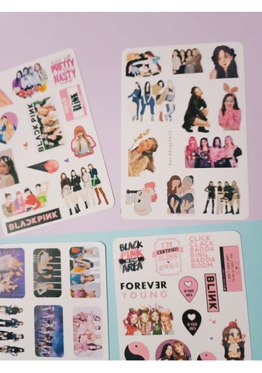 Black Pink Etiket Sticker Set