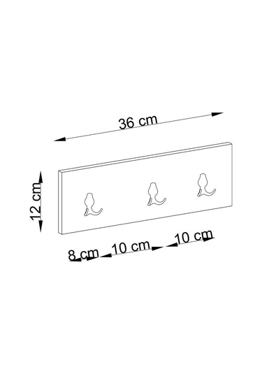 Decormet 3lü Askılık Ceviz Ceviz