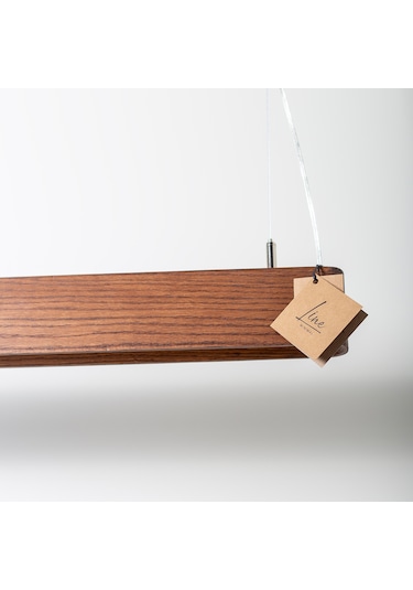 Soft Ceviz Modern Ahşap Aydınlatma - Minimal Led Sarkıt Avize Ceviz Ahşap