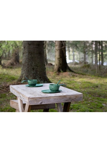 Kupilka Slow Down Bardak Tabak Kaşık Set Yeşil Mz Yeşil