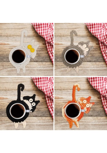 Suntek Magideal Sevimli Kahve Ve Çay İçeceği Coaster İçecek Beyaz