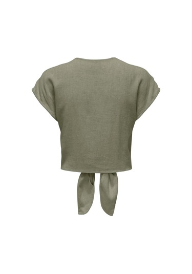 Onlsıesta Ss Knot Lın Bl Shırt Pnt Noos Yeşil Renk