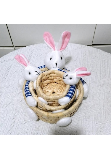 Krd Home Peluşlu 3 Lü Sepet Krd-5620 Pembe