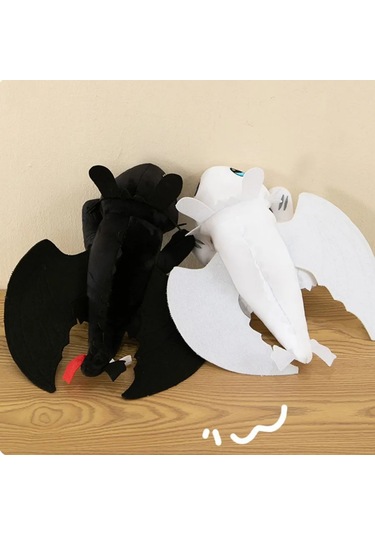 Xindoker Kara Renk 35cm Uçan Kanatlı Ejderha Oto Tavan Dekorasyonu - Motosiklet Ve Kask Dekoru, Unutulmaz Araç Aksesuarı