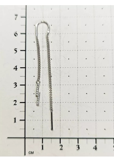 Sılver Whale Gümüş Küpeler Şimşek Çekme Delikli Unused5 237472814 Diğer