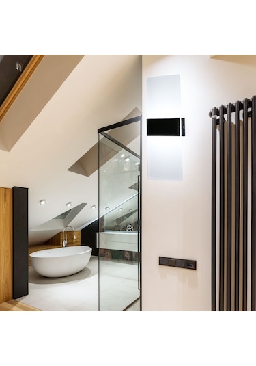 Neevoyu 6w Led Duvar Lambası, Modern Tasarım, 3000k Sıcak Işık, Otel/ev Koridor/merdiven, 29 11cm, Aluminyum-kalıtıcı Sıcak Beyaz