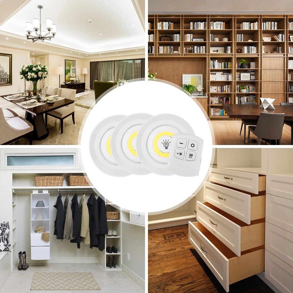 Qingmipy Kablosuz Kumanda Kontrollü Mini Gece Lambası - Mutfak, Oturma Odası, Kitaplık İçin Uygun - Pil Dahil Değil Beyaz