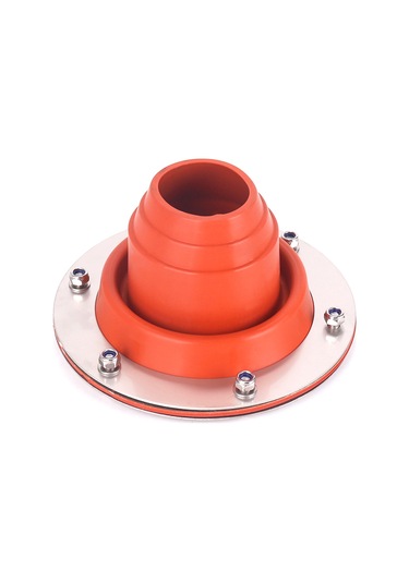 Tenfowee Kamp Ateşi Isıtıcı Silikon Kılıf - Paslanmaz Çelik Duman Baca Koruyucu - Kırmızı Renk, 45-100mm Uyumlu