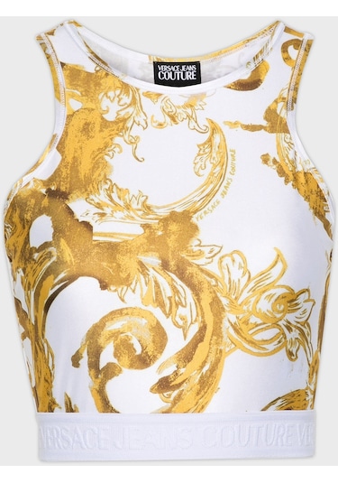 Versace Jeans Couture Kadın Top 76ham227 Js292 G03 Beyaz-gold Beyaz - Altın Versace Jeans Couture Kadın Top 76ham227 Js292 G03 Beyaz-gold Beyaz - Altın