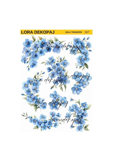 Lora Dekopaj Sulu Transfer Kağıdı - 567 25x35 Cm