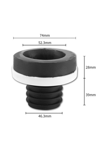 Suntek Tuvalet Flanş Halkası Pratik Drenaj Geri Akış Siyah