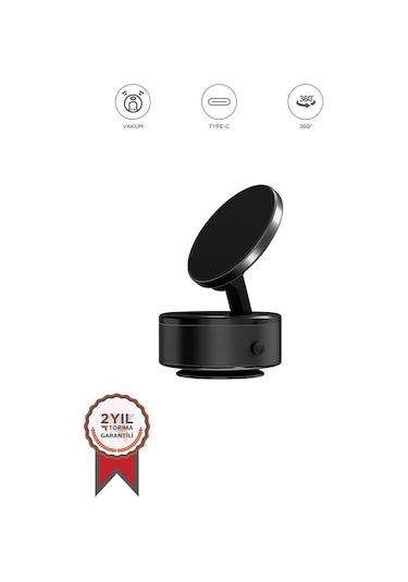 Torima X10q Siyah Manyetik Adsorpsiyon Vakumlu Kompakt Telefonu Tutucu