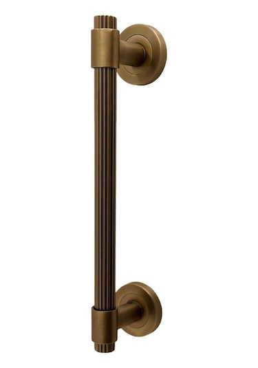 Erva Mat Antik Sarı Zamak Çekme Kol Sürgülü Kapı Çekme Kolu 40 Cm 1 Adet