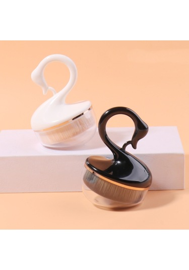 Sones Little Swan Çok Amaçlı Makyaj Fırçası İz Bırakmayan Sihirli Fondöten Fırçası Yıkama Fırçası Siyah