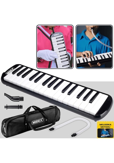Midex ML-32BK Melodika Seti 32 Tuşlu Siyah Renk