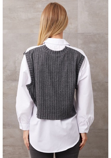 Dparis Süveter Detaylı Gömlek