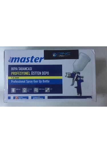 Boya Tabancası Üstten Depo Master 1.4Mm