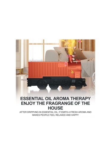 Ruicoo "retro Tren Şeklinde 300ml Ultrasonik Nemlendirici, 8 Renkli Led Ve Uzaktan Kumandalı"