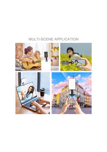 Andoer Ekran Klipsi İle Bilgisayar Cep Led Video Işığı Siyah Siyah