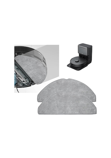 Synodicmonth Eufy L60 Robot Süpürge İçin 4'lü Yedek Parça Mop Bezi, Yıkanabilir Mikrofiber Mop Pedi Mop Bezi Aksesuarları