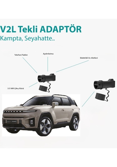 Bemis Ssangyong, Hyundai ve Kia Uyumlu Tek Çıkışlı V2L Adaptör