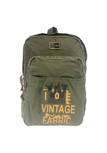 Kaliteli Vintage Salaş Disayn Günlük Gezi Spor Sırt Çantası Matanza Bag 30x42cm Haki