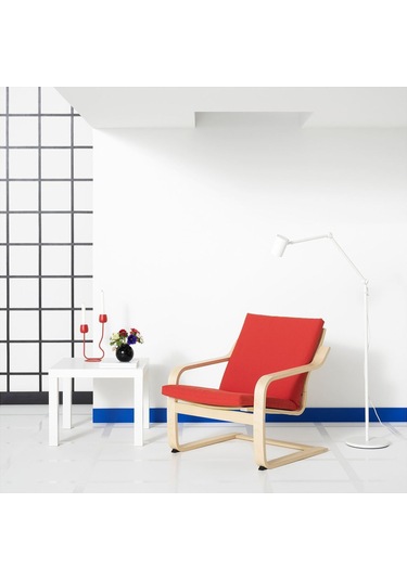 Sallanan Koltuk, Ekru-bej-vissle Kırmızı, Alçak Arkalıklı Beyaz