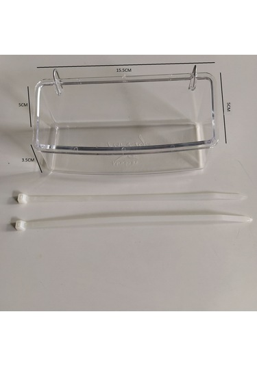 Askılı Şeffaf Tavşan Hamster Ginepig Yemliği 15 CM